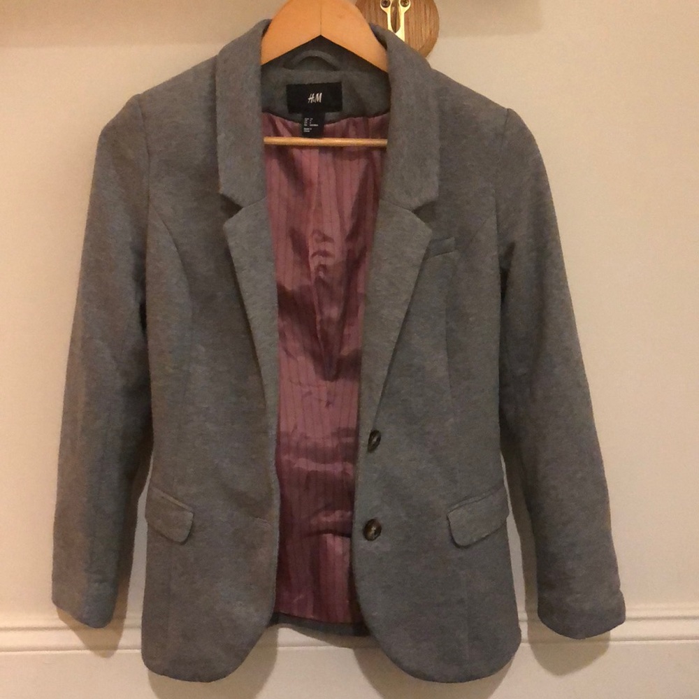 H&M soft gray blazer